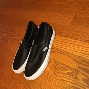 Black Leather Vans